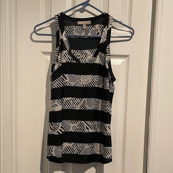 Navy and White Silk Banana Republic Top - Picture 1 of 3